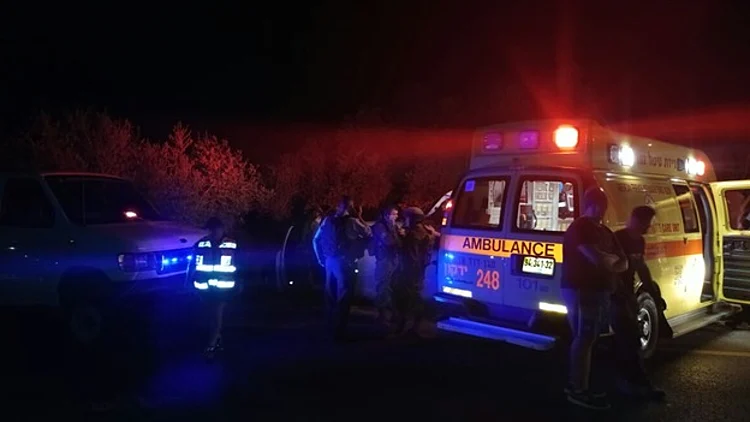 זירת האירוע בשומרון (דוברות מגן דוד אדום)