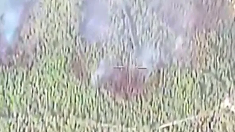 שריפת הענק שפרצה ליד לטרון במבט מהאוויר