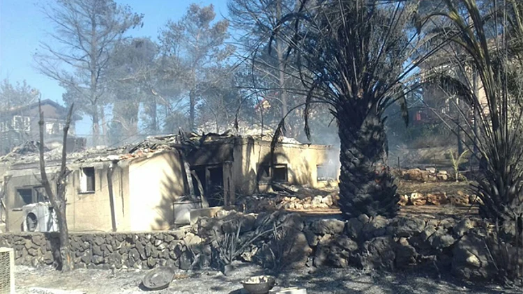 נזקי השריפה בחלמיש, הבוקר (כב"ה יו"ש)