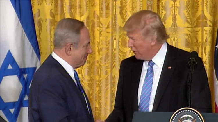 נתניהו וטראמפ בוושינגטון, שלשום