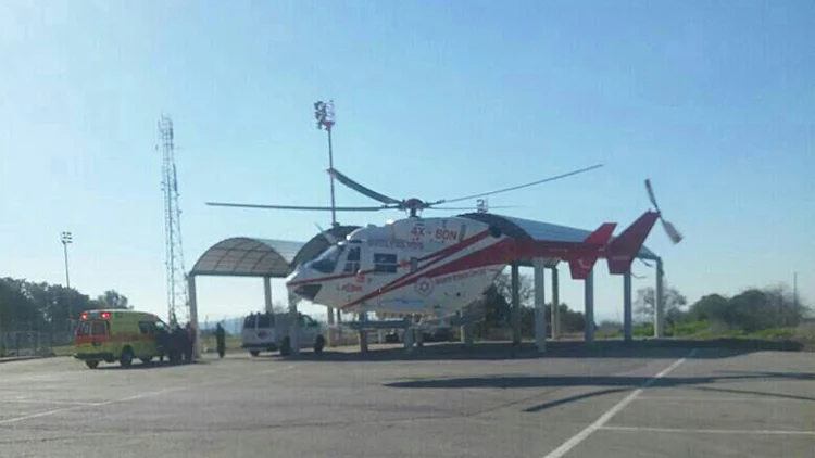 פינוי האישה לבית החולים רמב"ם
