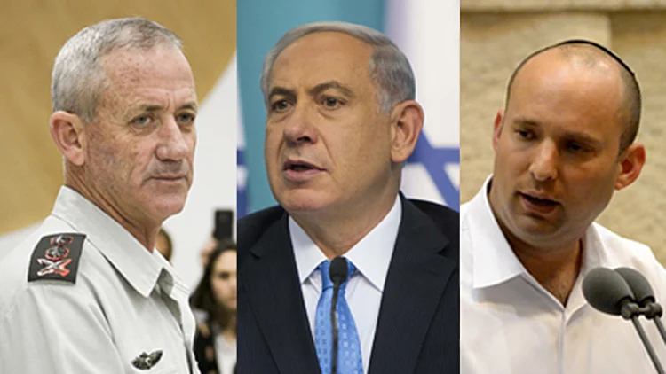 בנט, נתניהו וגנץ