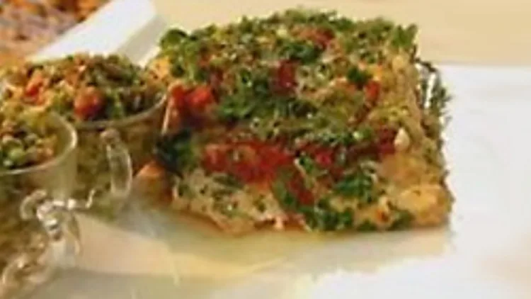 פילה סלמון עם עדשים ובורגול