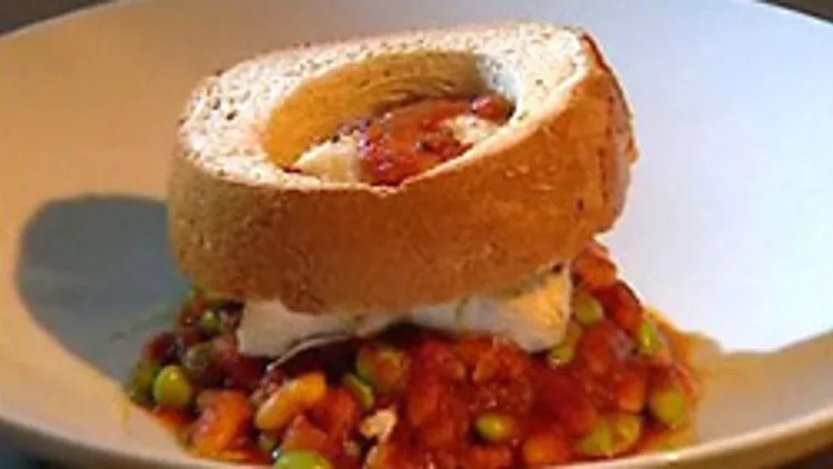 פילה דג עם תבשיל שעועית לבנה