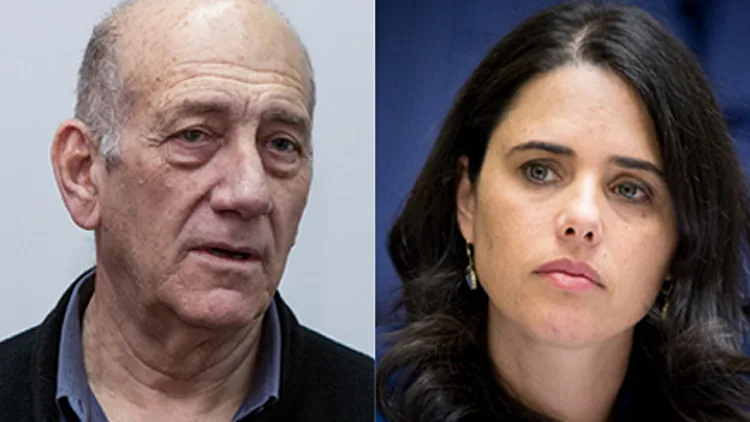 אולמרט ושקד. (ארכיון)