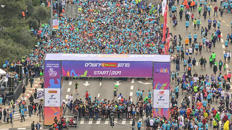 כך נראה המרתון במבט מלמעלה