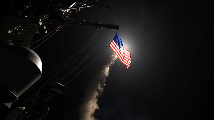 תקיפה אמריקאית בסוריה , טראמפ. "שימוש בנשק כימי הוא פשע מלחמה"
