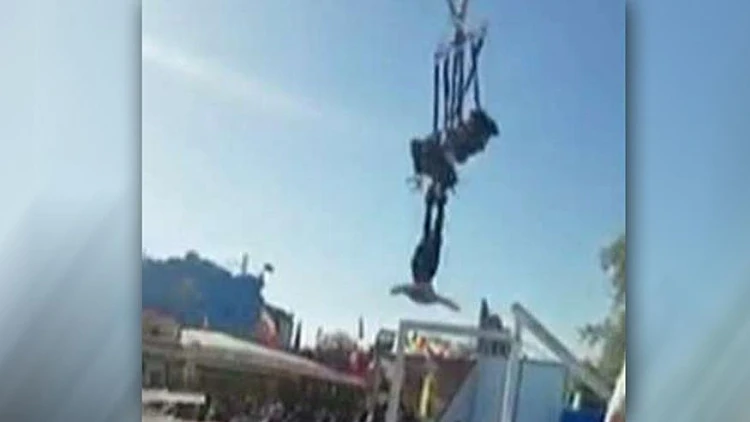 רתמת הביטחון השתחררה והצעירה עמדה בין שמיים וארץ