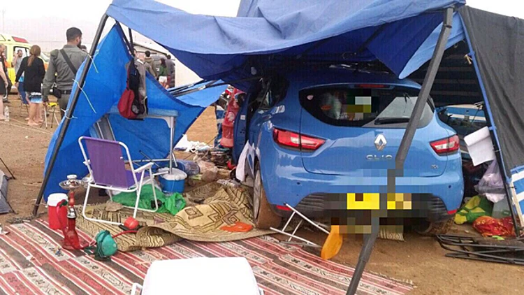 זירת התאונה באילת, היום