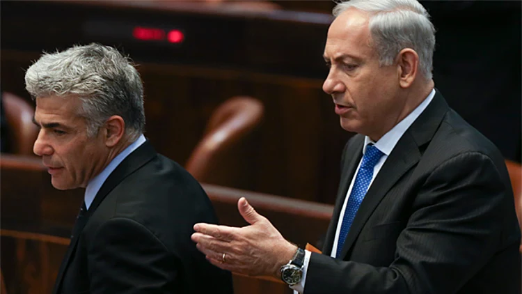 נתניהו ולפיד בימים טובים יותר