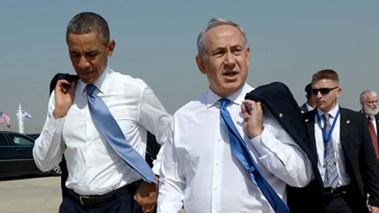 אובמה ונתניהו מורידים ז'קטים