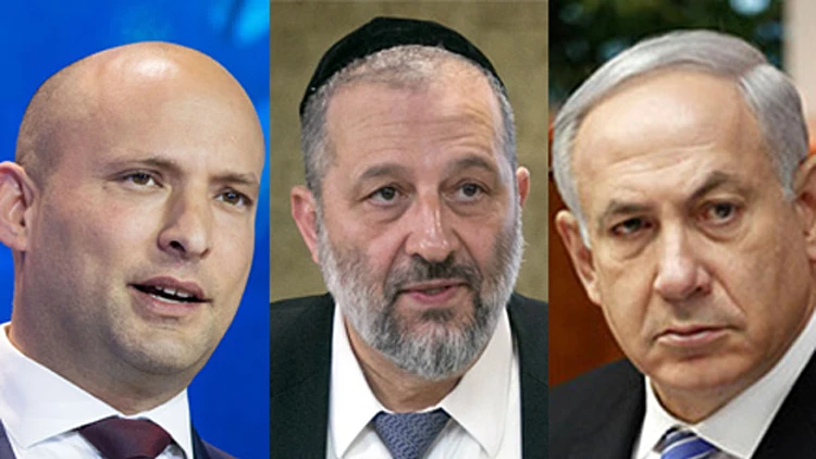 נתניהו דרעי ובנט
