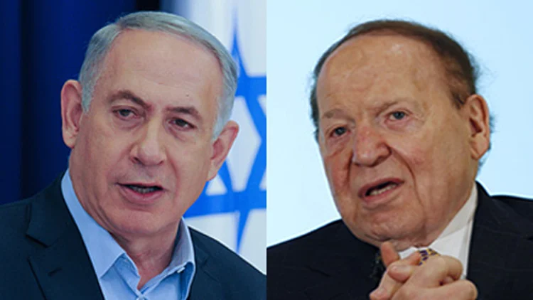 שוחחו כ-100 פעמים. נתניהו ואדלסון (אפי צפריר / פלאש 90 / רויטרס)