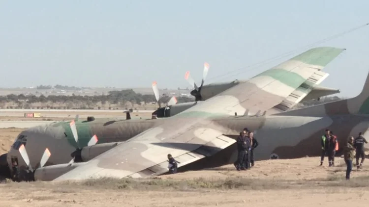 מטוס התובלה "קרנף" שסטה על הקרקע במהלך טיפול שגרתי