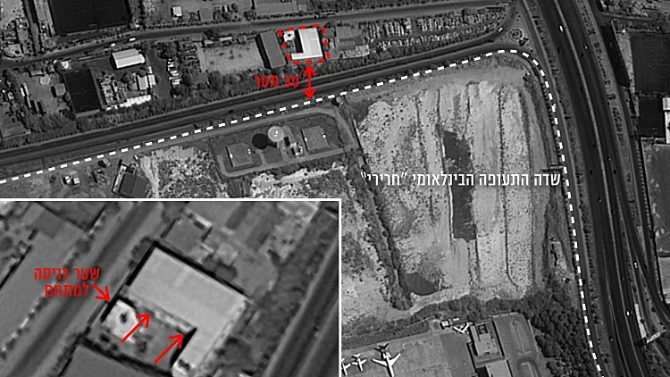 אתר הטילים הסמוך לשדה התעופה בביירות אותו חשף נתניהו באו"ם