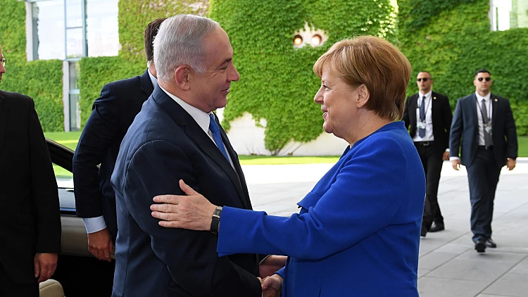 נתניהו עם קנצלרית גרמניה, אנגליה מרקל, בברלין