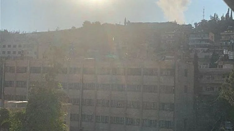 דיווח מתוך הטלוויזיה הסורית על קולות פיצוצים בדמשק