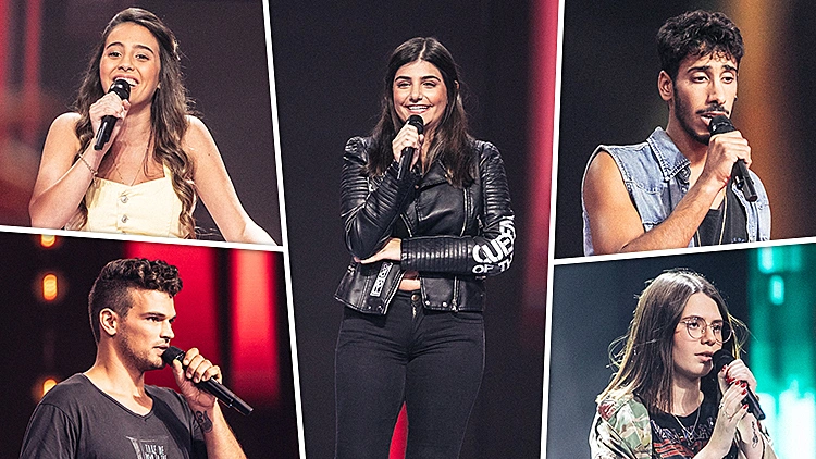 מיה כהן, יוסף שמעוני, שאנון יצחק, עינב נוה ונדב קרני מתוך דה וויס עונה 5