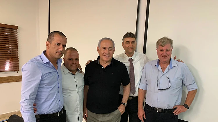 נתניהו עם ראשי הרשויות בעוטף עזה