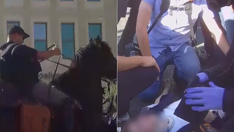 חבטות - ודריסות פרשים: כך נראית אלימות השוטרים בהפגנות חרדים
