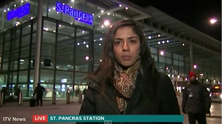 הכתבת ריאה צ'טרג'י לא הבחינה שמישהו נדרס אחריה בזמן דיווח