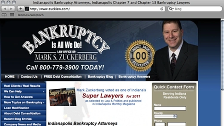 עורך הדין מארק ס. צוקרברג, שחולק עם מיסד פייסבוק את שמו