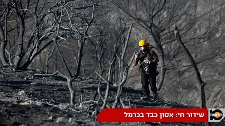 השריפה בכרמל - כבאי