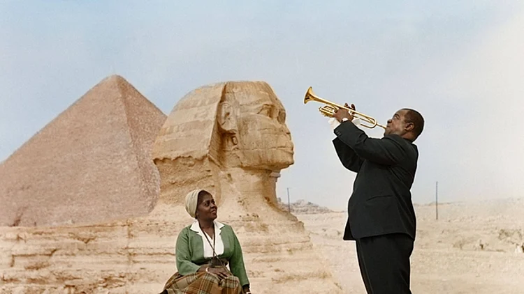 לואי ארמסטרונג ואישתו