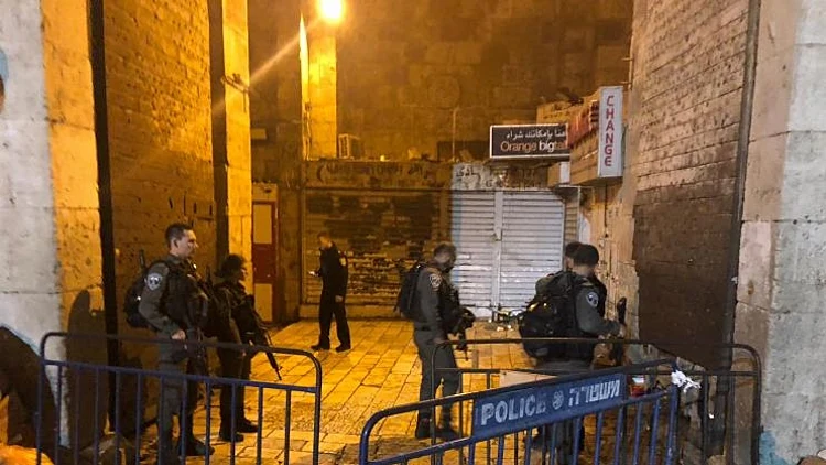 זירת הפיגוע בשער האריות בירושלים