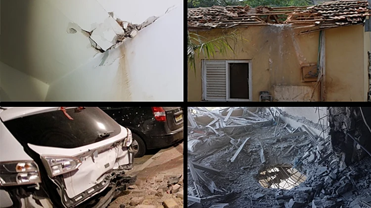 הנזקים בדרום בעקבות ירי הרקטות