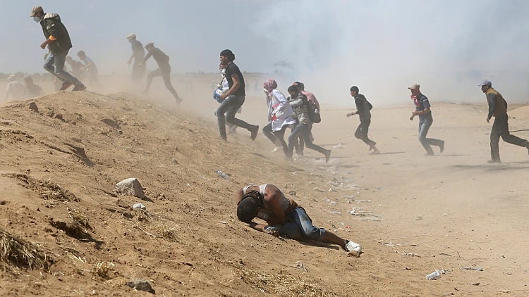 הפגנת "יום הנכבה" ברצועת עזה