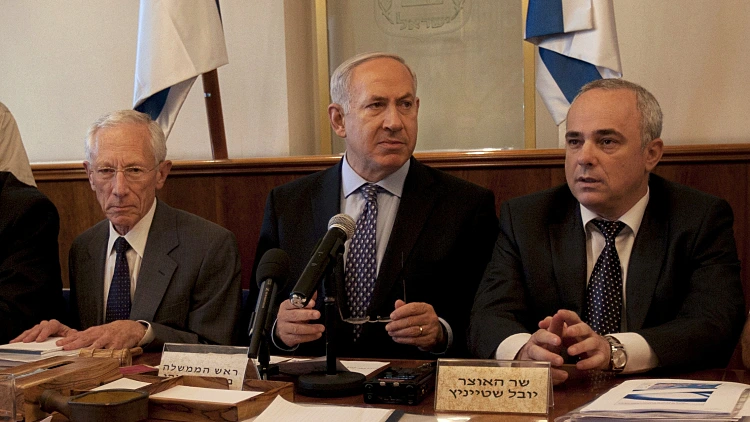 בנימין נתניהו, יובל שטייניץ וסטנלי פישר