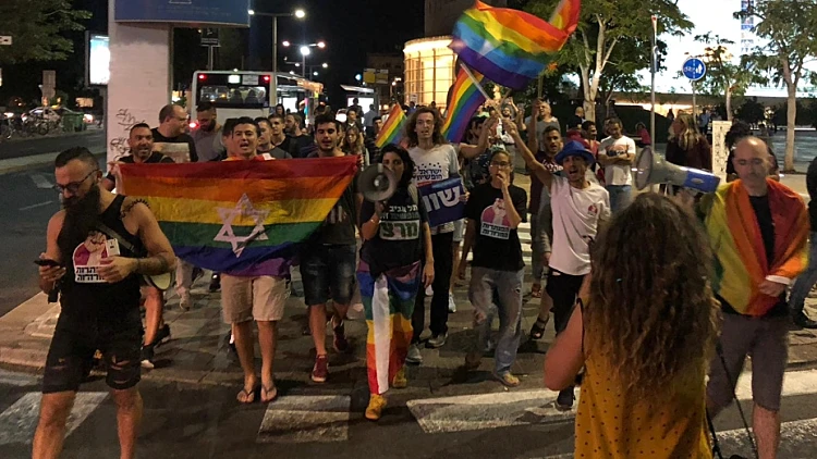 הפגנת הקהילה הגאה בצל פתיחת כנס החורף של הכנסת