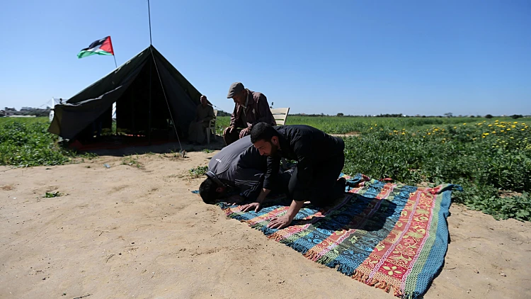 מאהל מחאה פלסטיני סמוך לגבול עם ישראל, חאן יונס
