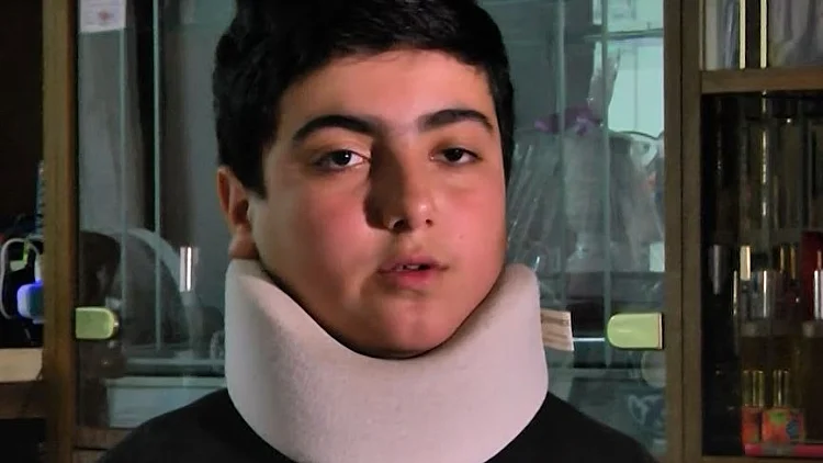 בוריס אלייב בן ה-13, שהוכה בבית הספר