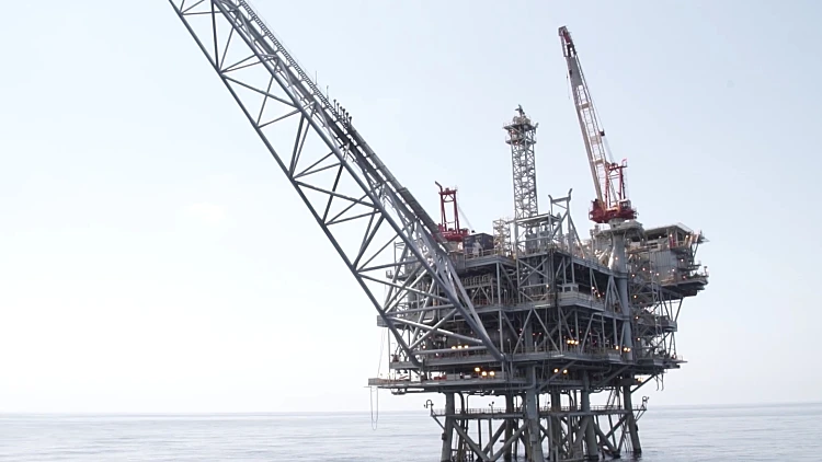 אסדת גז ישראלית בים התיכון