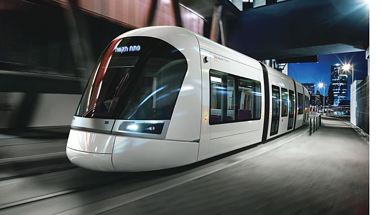 הדמייה של הרכבת הקלה שתפעל בגוש דן
