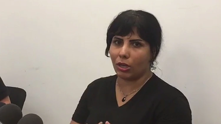 העיתונאית האיראנית נדא אמין, שהגיעה לישראל באישור מיוחד משר הפנים אריה דרעי