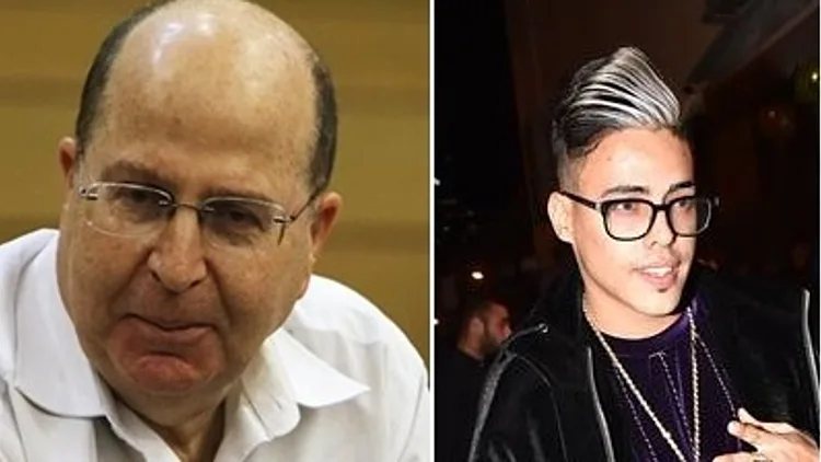 הזמר לירן רוסו (סטטיק) ושר הביטחון לשעבר משה (בוגי) יעלון