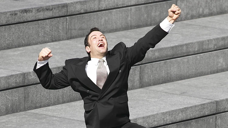 איש עסקים שמח