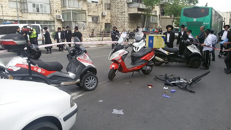ילד נפצע אנוש בתאונה בירושלים