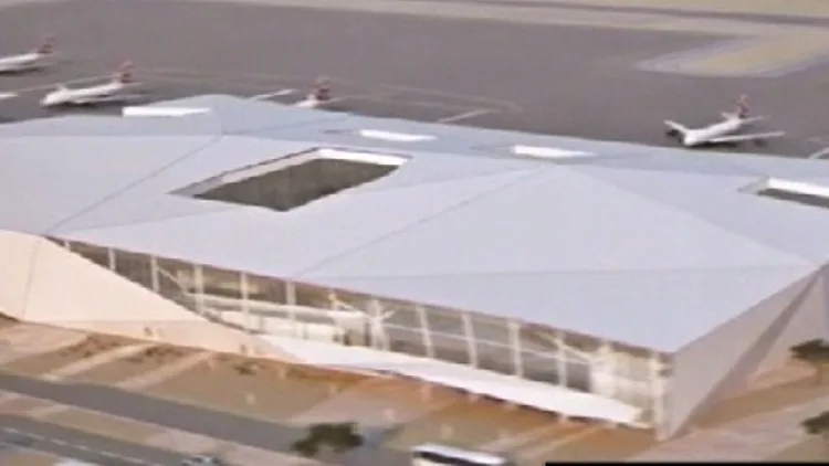 הדמיית מחשב לשדה התעופה "רמון" שנבנה בתמנע