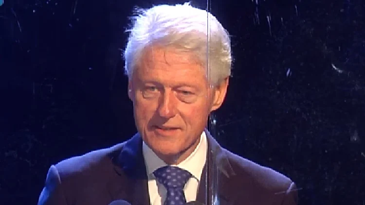 נשיא ארה"ב לשעבר ביל קלינטון בעצרת 20 שנה לרצח רבין