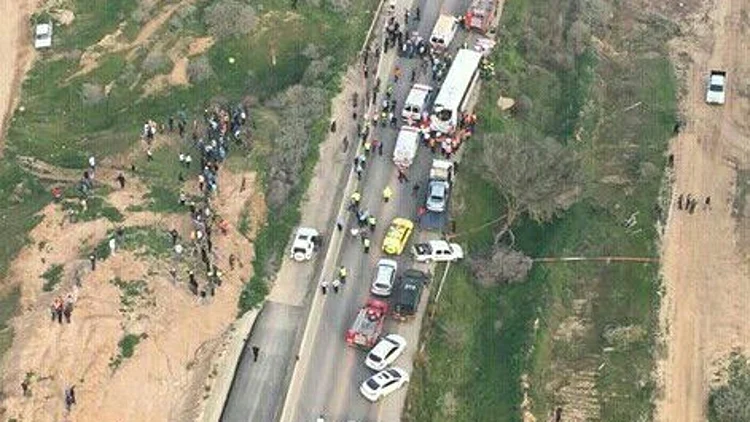 תאונת שרשרת קטלנית ליד צומת להבים בדרום