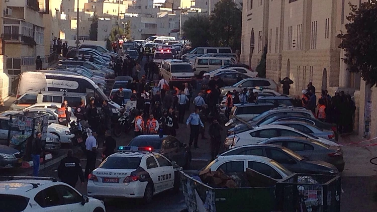 זירת האירוע ברחוב שמעון אגסי בירושלים