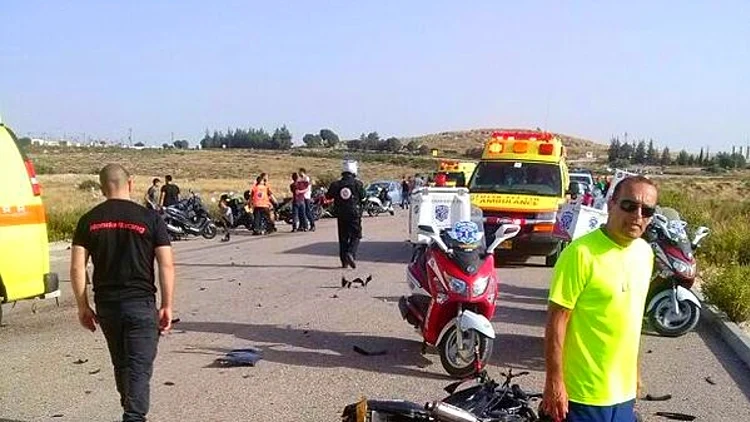 תאונת אופנועים סמוך לבית אריה