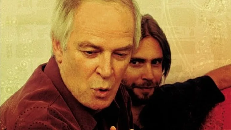 אריק איינשטיין ופיטר רוט על עטיפת האלבום "רגעים"