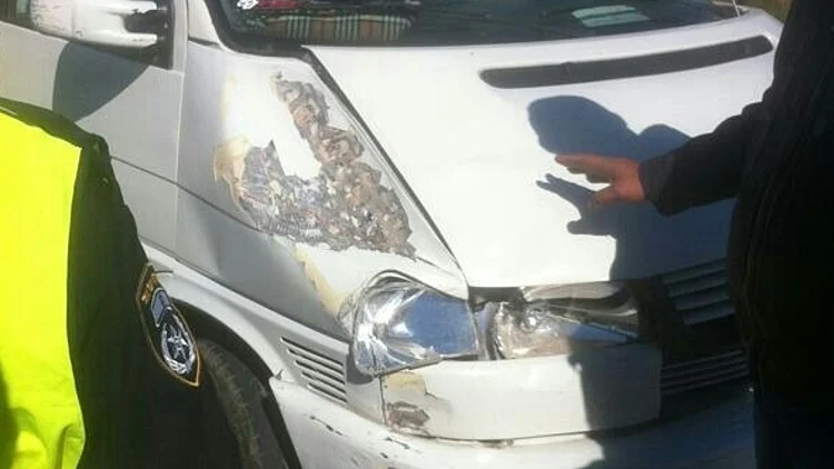 הרכב הפוגע בתאונת הפגע וברח בצפון השומרון בה נהרג רוכב אופניים