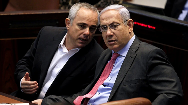 בנימין נתניהו ויובל שטייניץ במליאת הכנסת