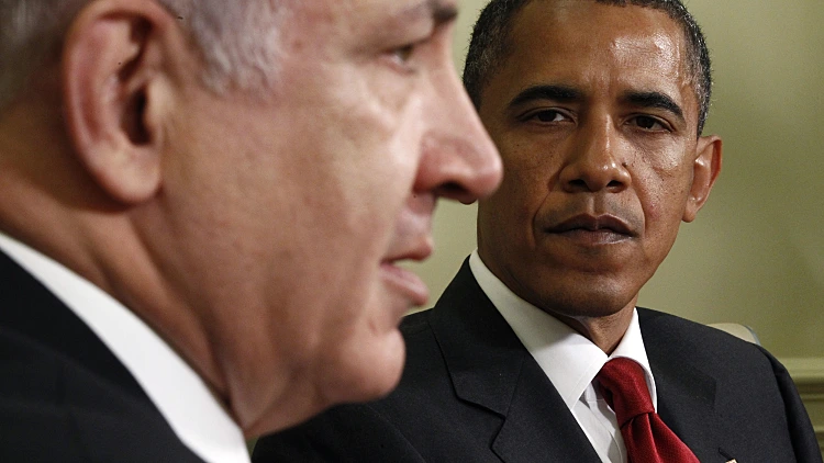 ביבי מגיע לפגישה עם אובמה בוושינגטון